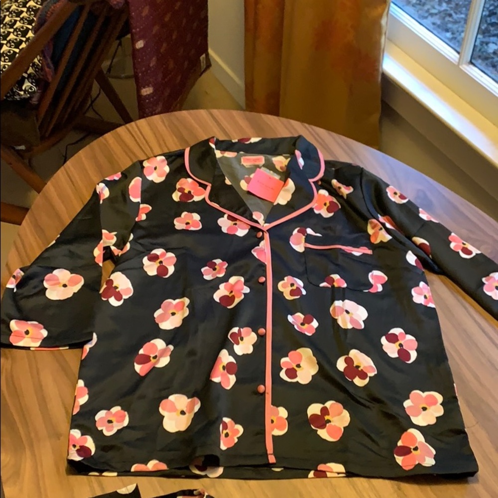 NWT Kate Spade pajama set with matching sleep mask